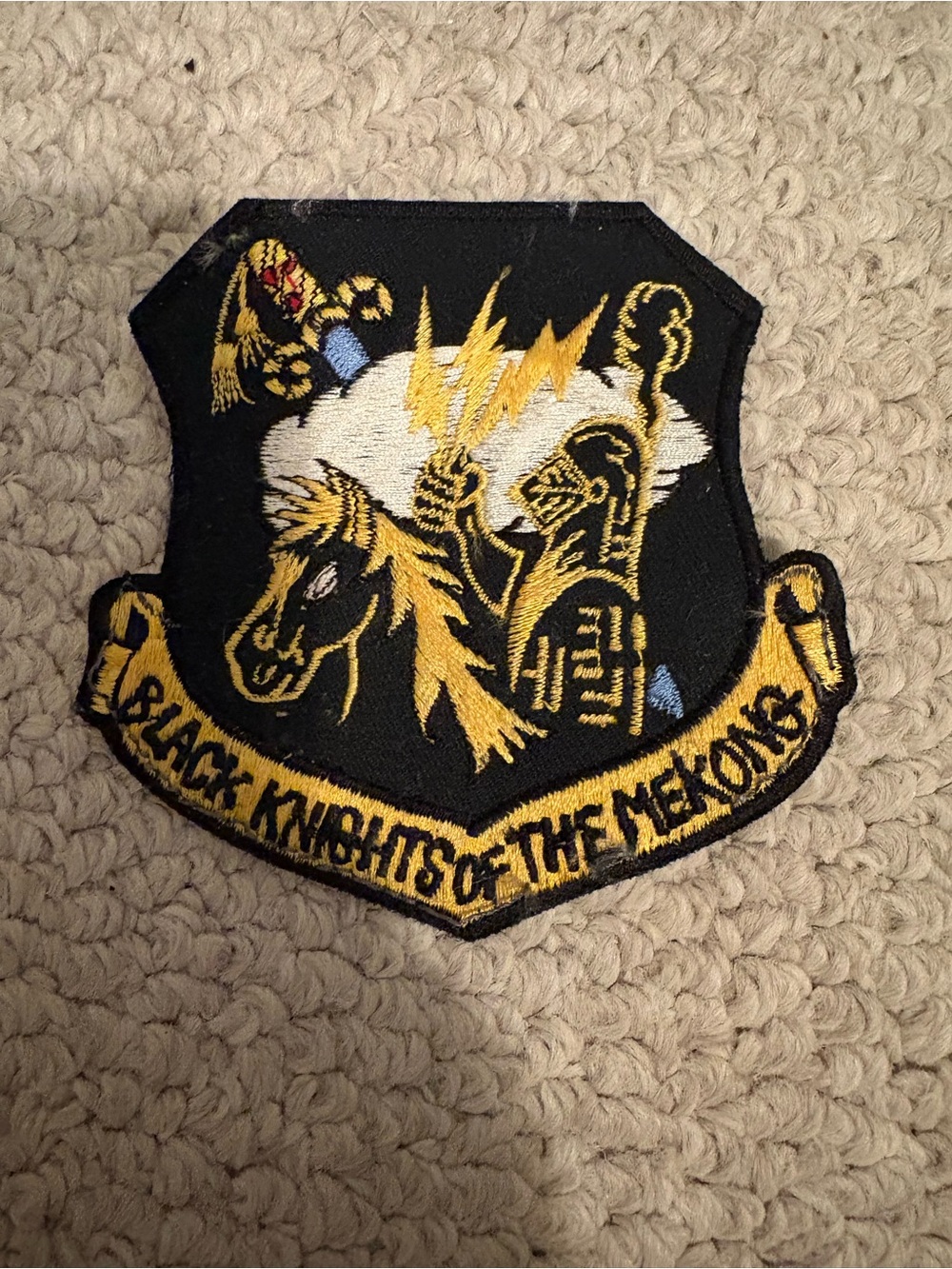 Embroidered US Air Force Crest Patch in black, white and gold